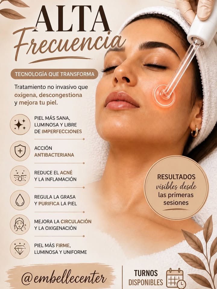 Alta frecuencia facial en Embellecenter San Luis