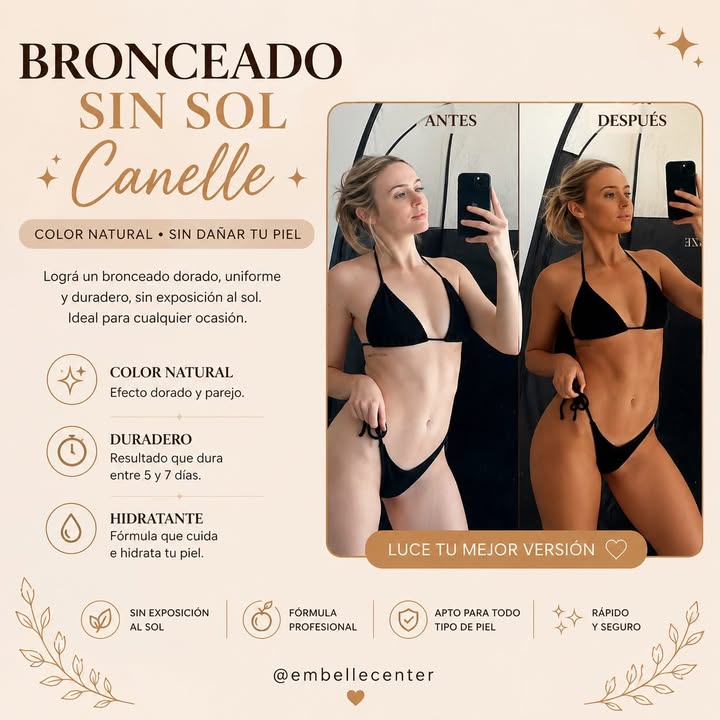 Bronceado sin sol en Embellecenter San Luis