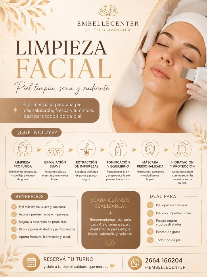 Limpieza facial profunda en Embellecenter San Luis